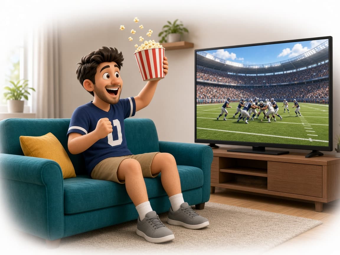 Sports night on a large screen